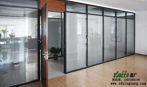 濰坊玻璃隔斷廠家，濰坊85款單雙玻活動隔斷